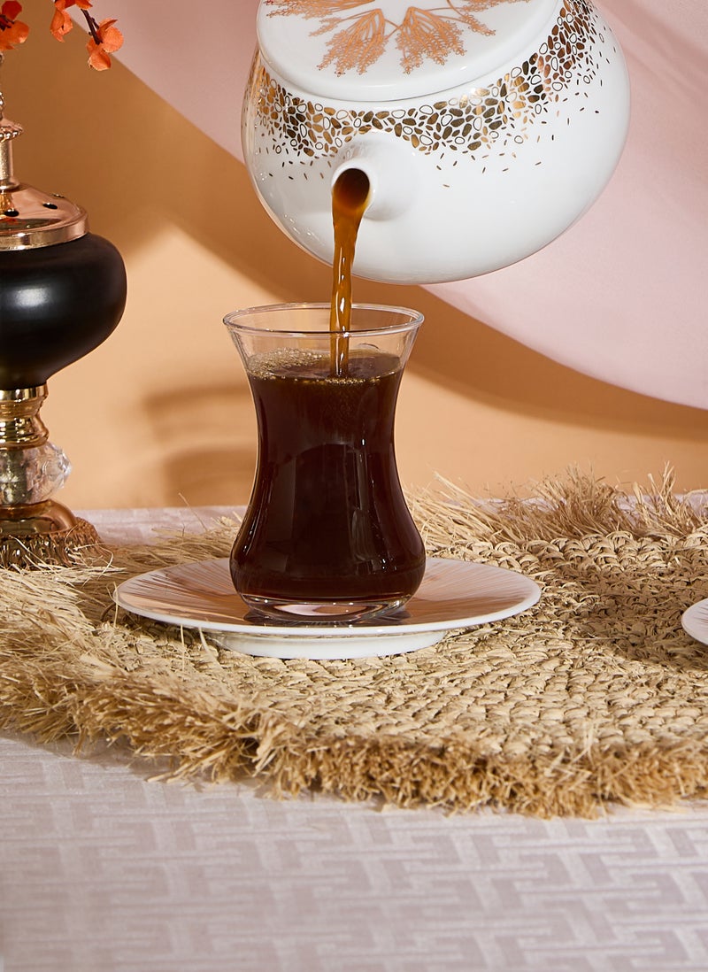 Silsal Tamrah Istikanah & Saucer Stripes Set Of 2 - Image 2