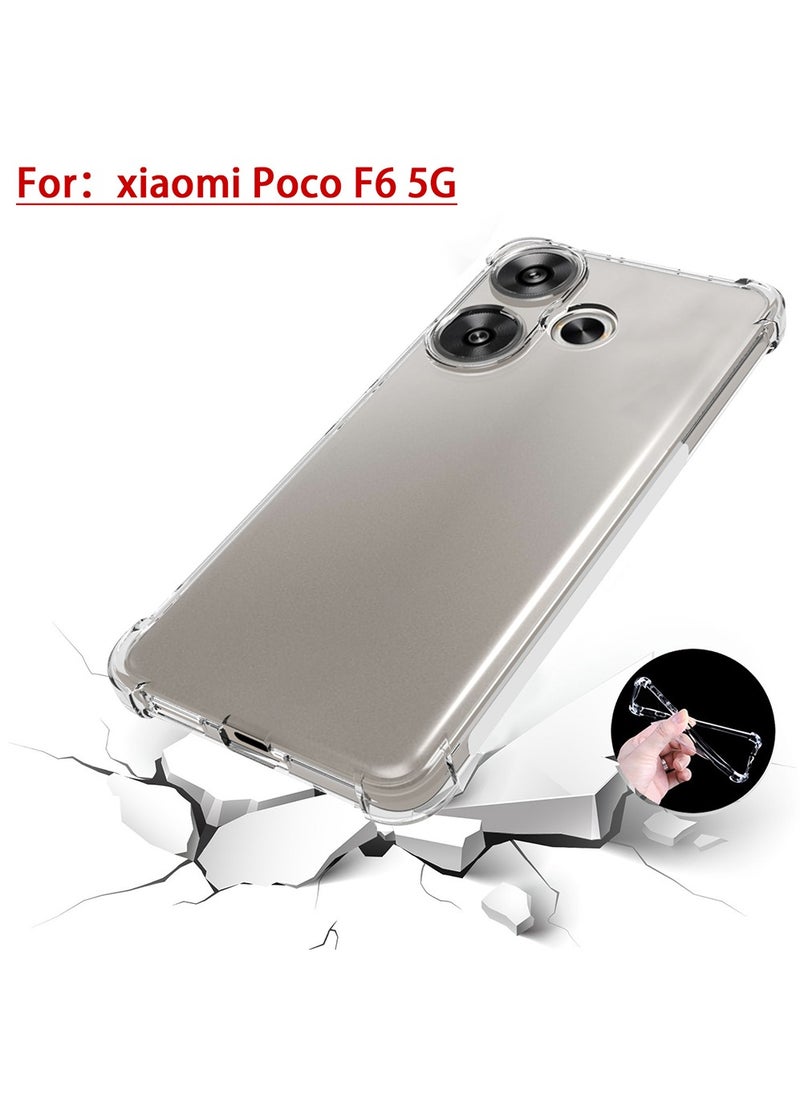 X-level Xiaomi Poco F6 5G Case,[Scratch Resistant] Crystal Clear Back Cover [Shock-Absorbing Corners] Shockproof Drop Proof Protective Phone Case Cover for Xiaomi Poco F6 5G  - Image 2