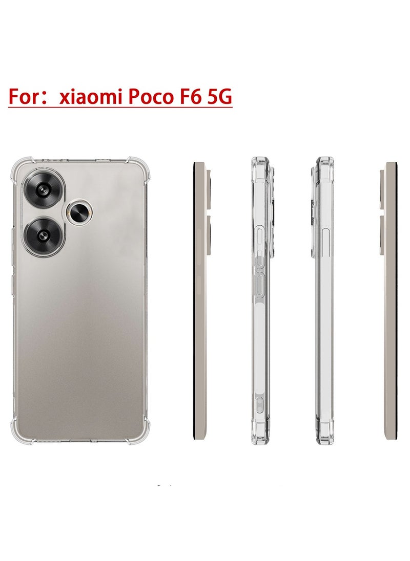 X-level Xiaomi Poco F6 5G Case,[Scratch Resistant] Crystal Clear Back Cover [Shock-Absorbing Corners] Shockproof Drop Proof Protective Phone Case Cover for Xiaomi Poco F6 5G  - Image 4