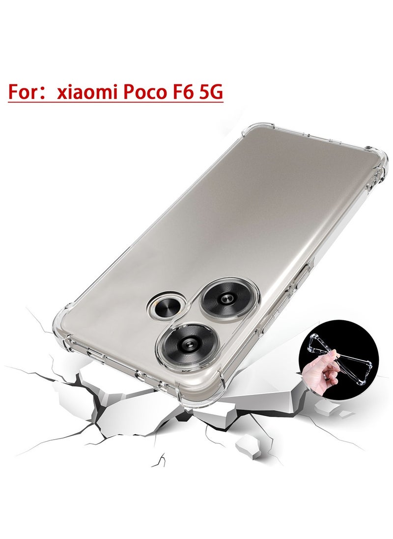 X-level Xiaomi Poco F6 5G Case,[Scratch Resistant] Crystal Clear Back Cover [Shock-Absorbing Corners] Shockproof Drop Proof Protective Phone Case Cover for Xiaomi Poco F6 5G  - Image 1