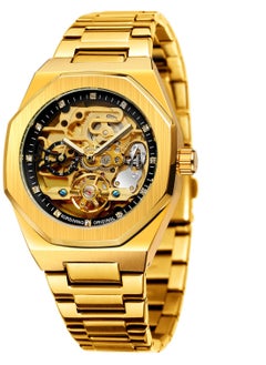 xozgdovg Men's automatic mechanical watch luminous three-eye six-needle star 1690 YEATION cross-border Select steel belt mechanical watch. 