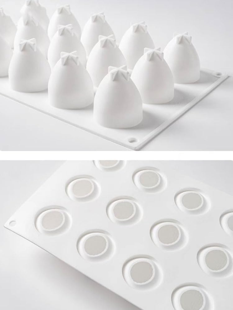 HZYH 3D Strawberry Shape Silicone Baking Mold for Mousse Cake, Silicone Molds for Chocolate, French Dessert Mold for Pastry Chocolate, Reusable Non-Stick Easy Release Baking Molds (15-Cavity) - Image 4
