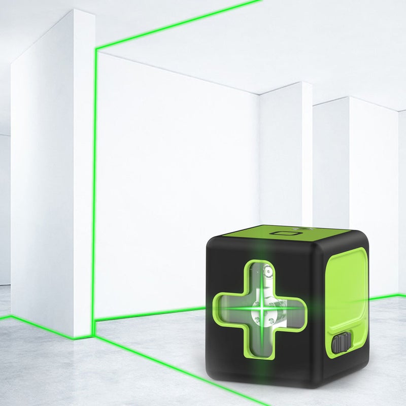 Portable Mini 2 Green Lines Level Vertical Horizontal Lines 4° Self-leveling Function Leveling Tool with Oblique Line Function for Ceramic Tile Laying Door Window Partition Install Construction - Image 3