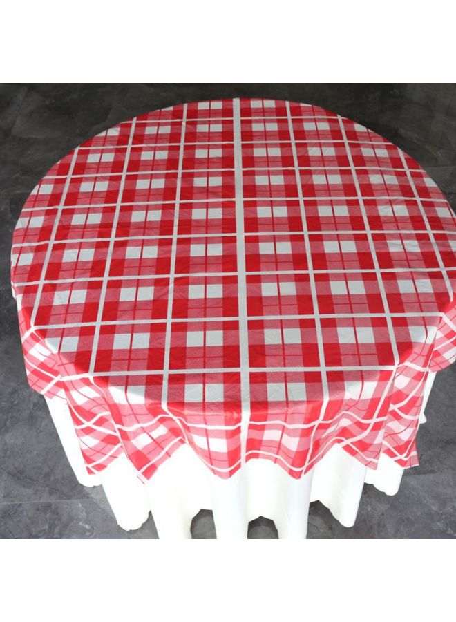 Disposable Plaid Tablecloth Thickened Plastic Dabai Hotel Dining Table Cloth Picnic Mat Rectangular Round Table Printing Table-color:Thickened Black And White Grid [single Stack]-Specifications:160cm*160cm [1 Pack Of 10 Sheets]