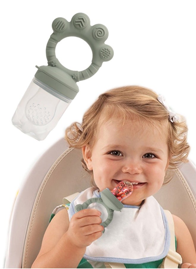 HieerBus - Baby Fresh Food And Fruit Feeding Pacifier,silicone baby teether toy,6+ Months, (green) - Image 1