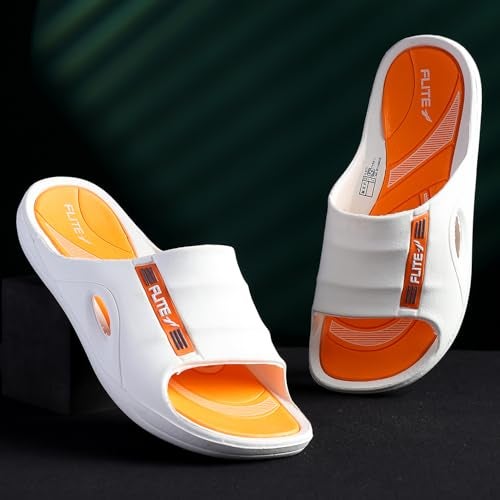 flite Men's Slides/SlipperS for Boys/Flip Flop (White, 10) - Image 2