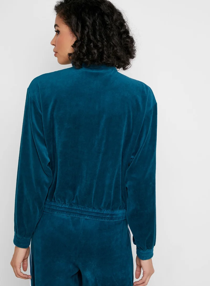 adidas Originals 3 Stripe Velvet Track Jacket
