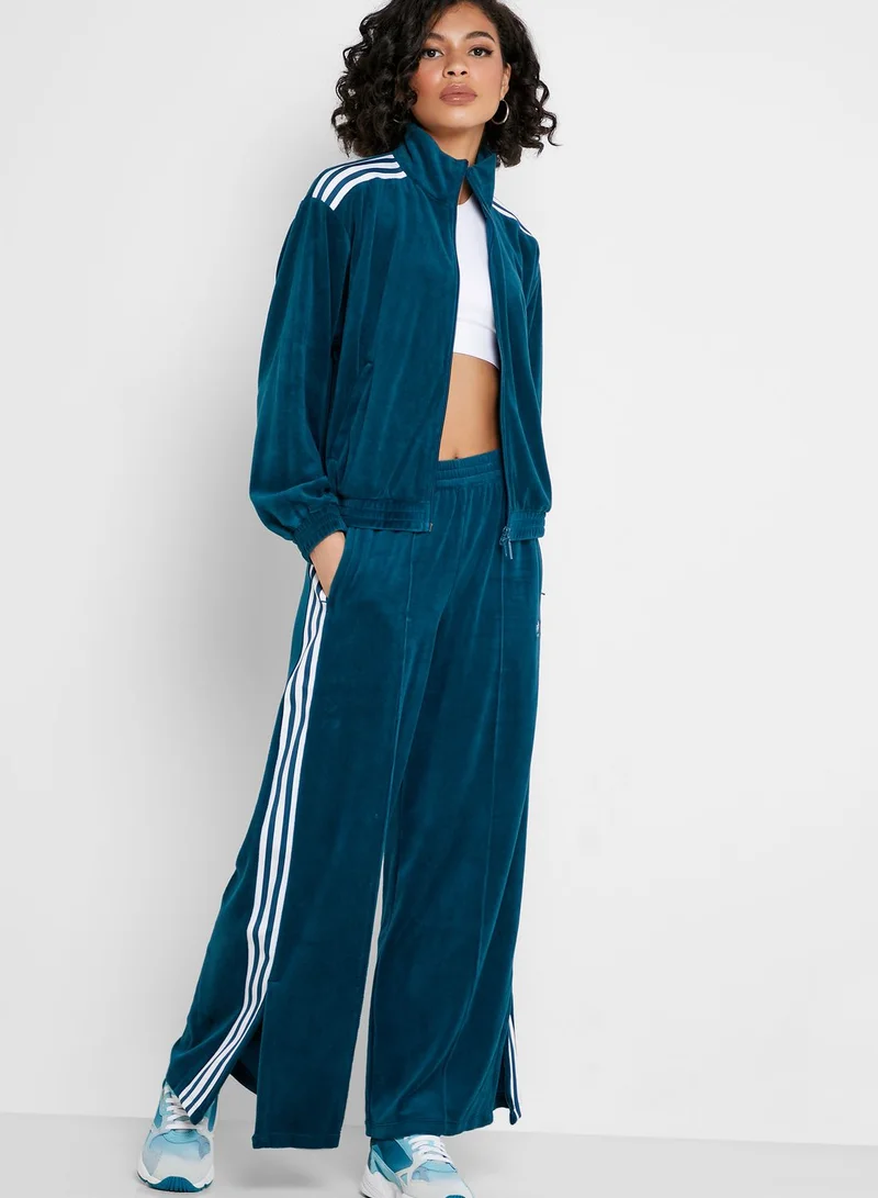 adidas Originals 3 Stripe Velvet Track Jacket