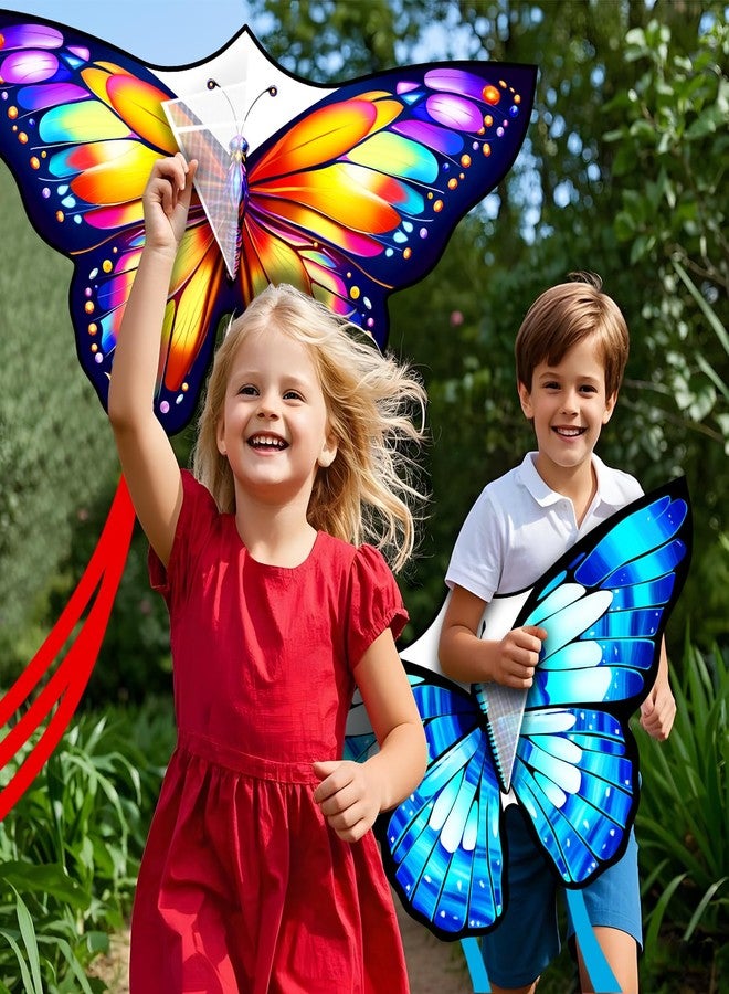Xida Kite 2 Pack Colorful Butterfly Kites for Kids & Adults, Easy to Fly Kites with Handle & String, Durable Outdoor Kite for Beach, Park, and Festivals - Includes Storage Bag, for Family Fun - Image 2