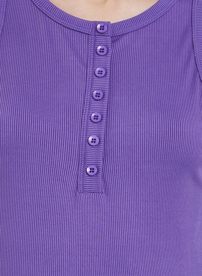 Take Two Elegant Purple Sleeveless A-Line Midi Dress - Image 4