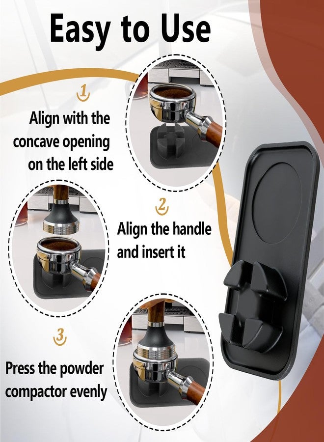 Kamrexi Tamping Mat Compatible with Ninja Luxe Cafe Espresso Machine ES601 ES701, Black Food Grade Silicone Coffee Grinder Bracket, Non-slip and Durable - Image 5