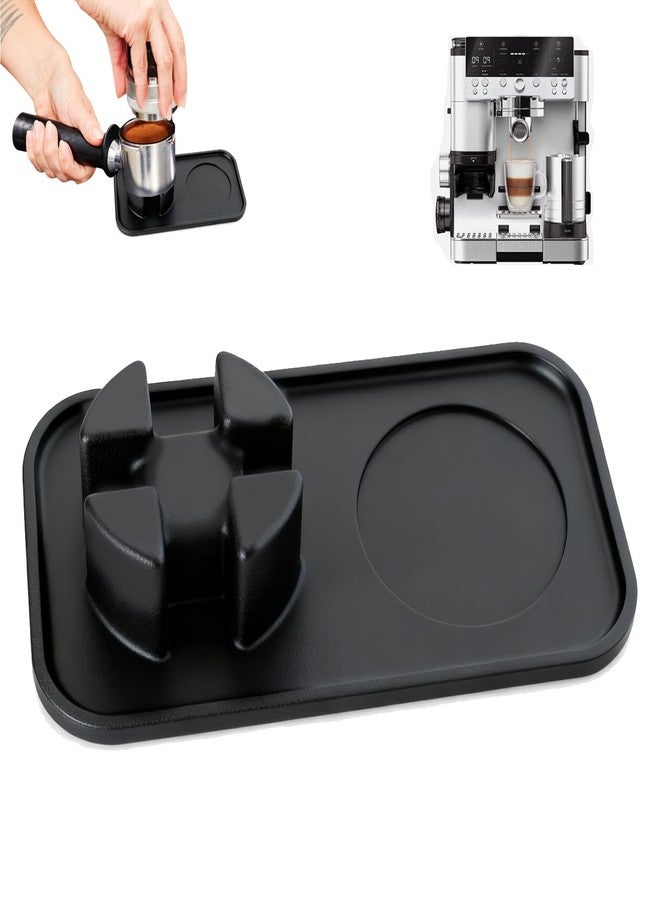 Kamrexi Tamping Mat Compatible with Ninja Luxe Cafe Espresso Machine ES601 ES701, Black Food Grade Silicone Coffee Grinder Bracket, Non-slip and Durable - Image 1