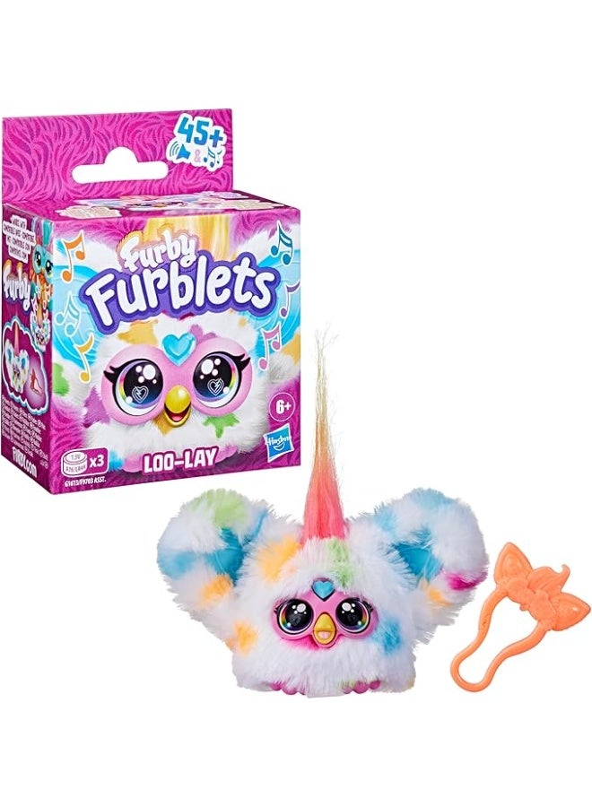 Furby Furblets Loo-Lay Mini Friend, 45+ Sounds & Music, Speaks Only Furbish, Electronic Plush Toys for 6 Year Olds & Up, Multicolor - Image 1