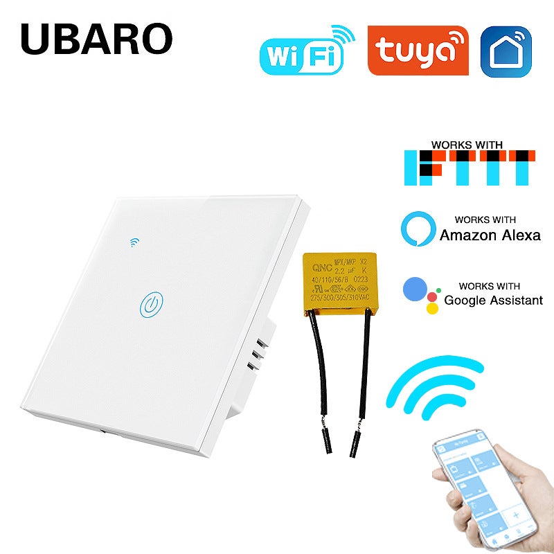 UBARO WiFi Smart Switch with Voice Control, Works with Mainstream Smart Voice & Linkage Systems - Image 1