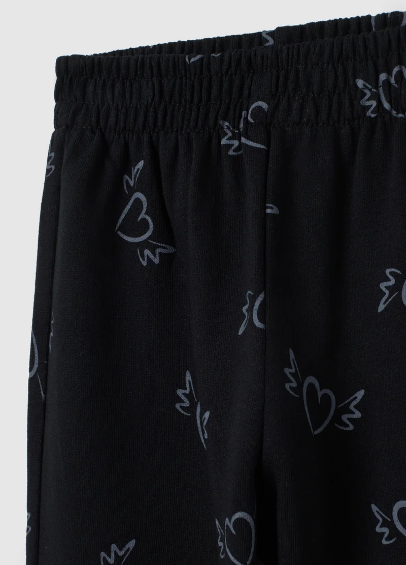 Ovs GIRLS' REGULAR FIT PURE BLACK COTTON TROUSERS