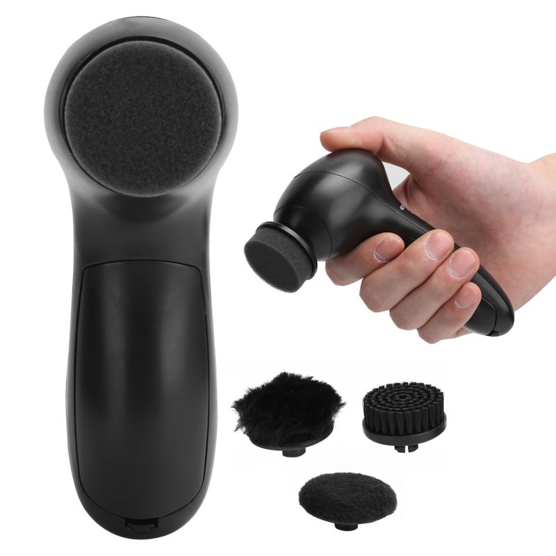 Electric Shoe Brush Kit Leather Shoe Care Shining Dust Cleaner Polishing Brightening Brushes - Image 3