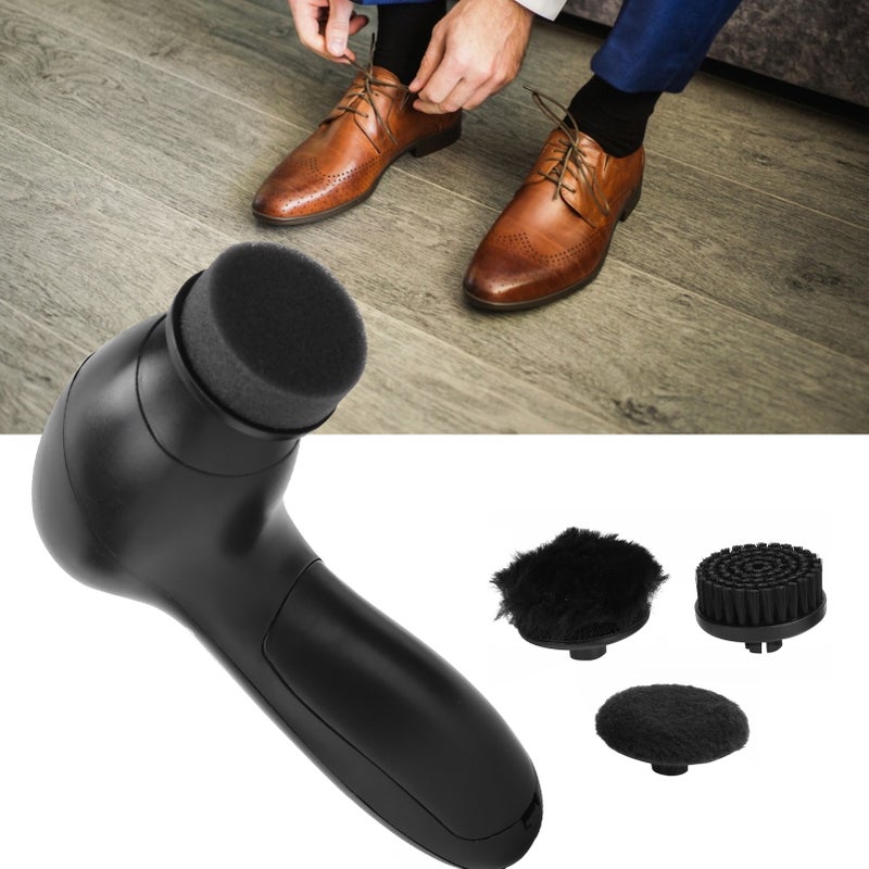 Electric Shoe Brush Kit Leather Shoe Care Shining Dust Cleaner Polishing Brightening Brushes - Image 2
