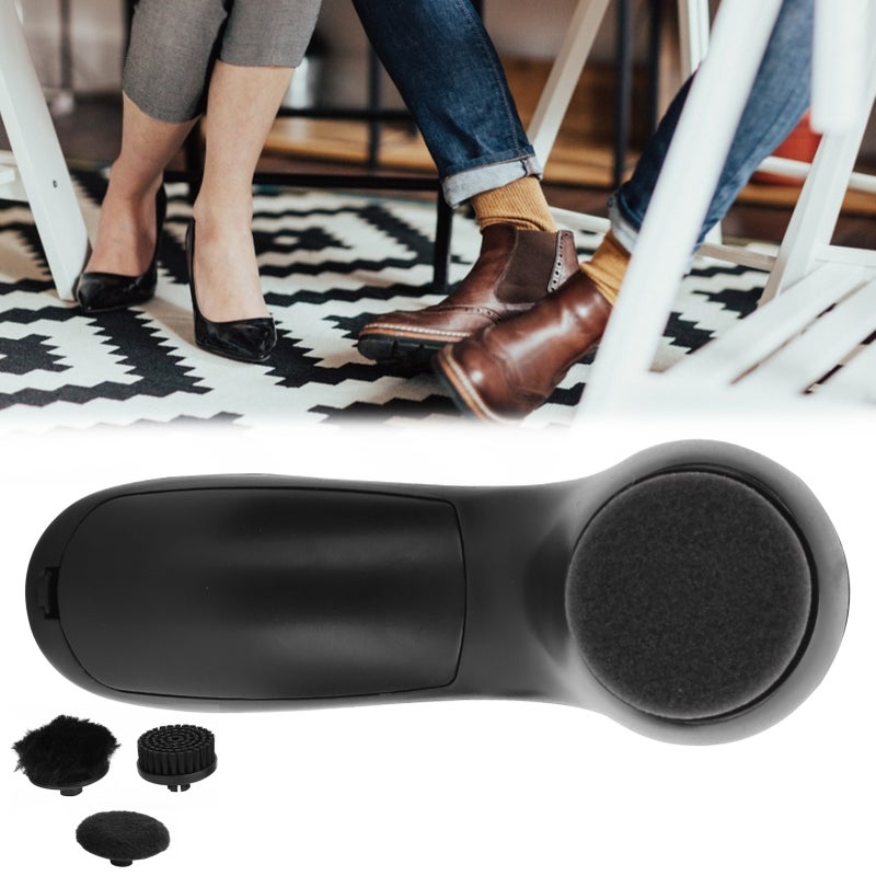 Electric Shoe Brush Kit Leather Shoe Care Shining Dust Cleaner Polishing Brightening Brushes - Image 1