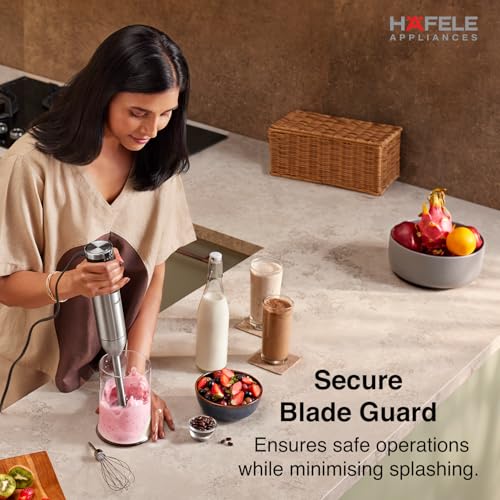 Hafele Chromatic Hand Blender, 9 Variable Speed Control Functions, Rapid Turbo Mode Technology, Stainless Steel, Low Noise,100% Copper Motor, 600 Watts - Image 3