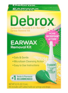 Debrox Ear Wax Removal Kit - Includes Bulb Syringe and 0.5 Fl Oz Removal Drops for Cleaning Ears 
