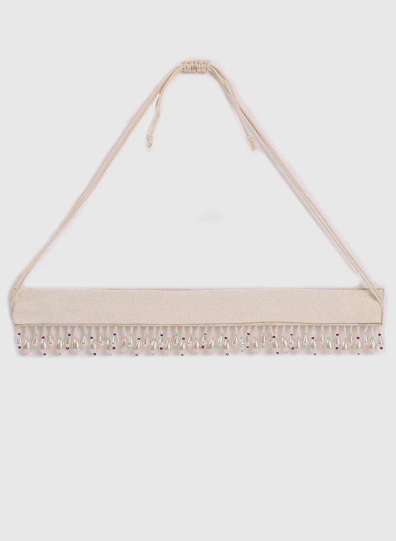 Sohi  White & Blue Beaded Artificial Jewellery Set for Women | Best Price UAE