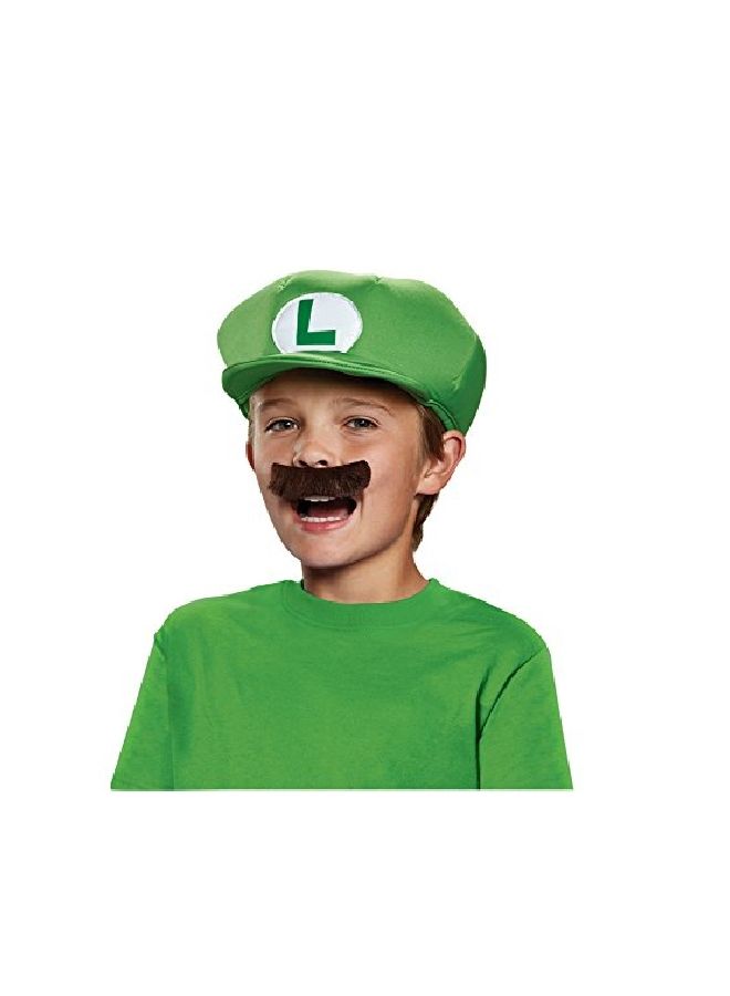 NIBEMINENT Nintendo Super Mario Brothers Luigi Hat And Mustache - Image 3