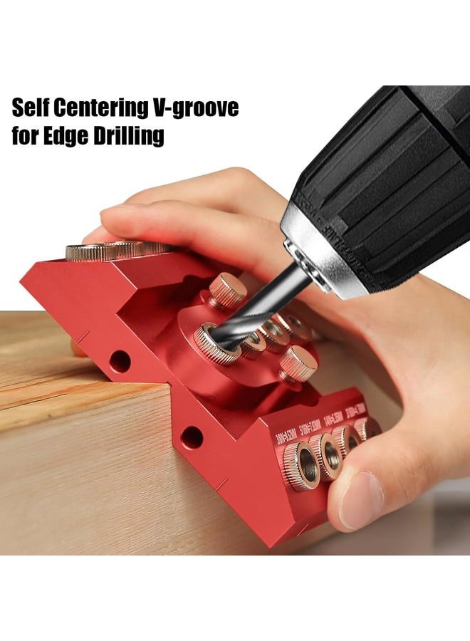 Toolcool 30 45 90 Degree Angle Drill Guide Jig Drill Block for Straight Angled Holes with Detachable Drill Bushings Positioning Bar - Image 5