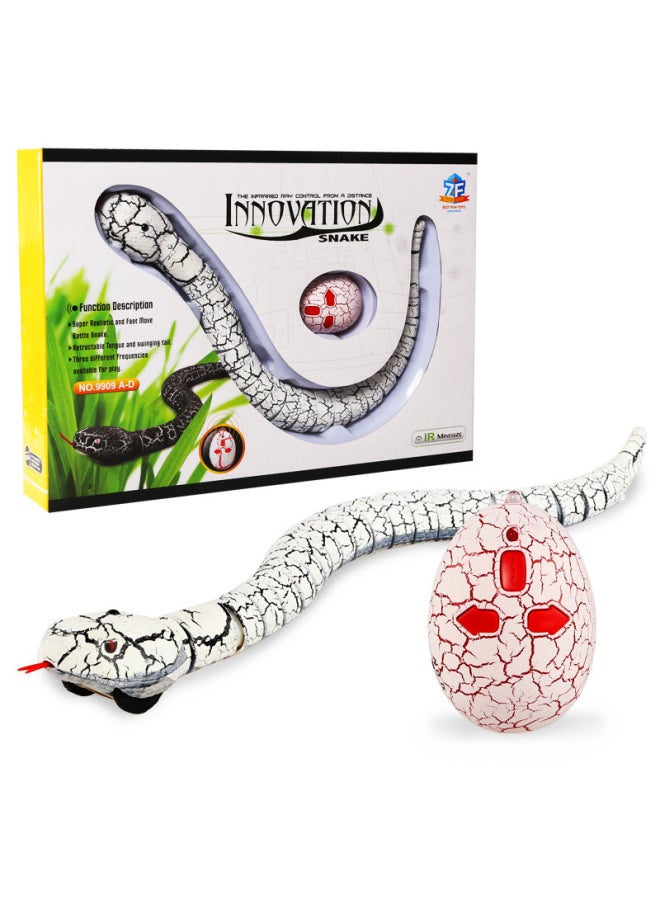 Exotic Simulation Remote Control Cobra Infrared Remote Control Realistic Trick Rattlesnake Mini Animal Model Toy-Color:9909 Rattlesnake-White  - Image 1