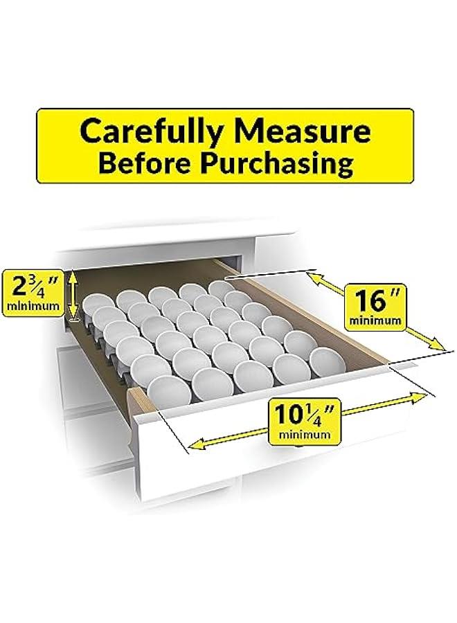 Arabest ® Coffee Pod Tray 6-Tier Heavy Gauge Steel Drawer Organizer for Kitchen Cabinets and Coffee Bars, compatible with Keurig K-Cup pods - Lifetime Limited Warranty - Silver Metallic  - Image 5