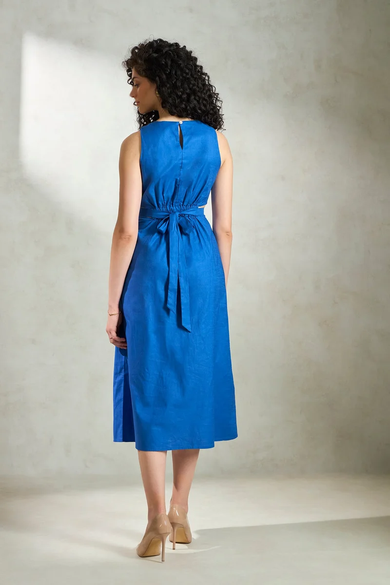 Virgio Cutout Poplin Dress