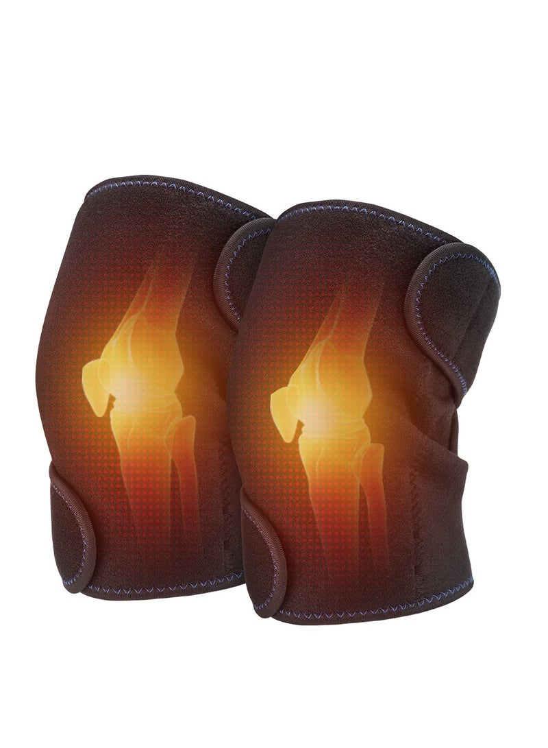 Generic Pair of 32 Self-Heating Magnetic Stone Knee Guards - Four-Sided Heating, Designed for Knee Pain Relief in Cold Weather, Warm and Protective Knee Braces for Outdoor Activities - Image 1