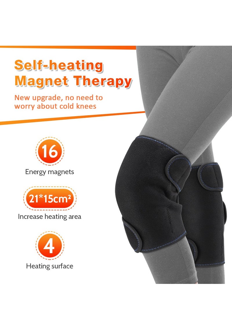 Generic Pair of 32 Self-Heating Magnetic Stone Knee Guards - Four-Sided Heating, Designed for Knee Pain Relief in Cold Weather, Warm and Protective Knee Braces for Outdoor Activities - Image 2
