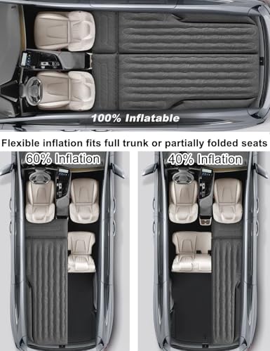 Umbrauto SUV Air Mattress for Car Camping, Leakproof & Quick Inflation Sleeping Airbed with Electric Pump, Fits Most Compact, Mid-Size & Full-Size SUV Trunks for Road Trip Travel - Image 3