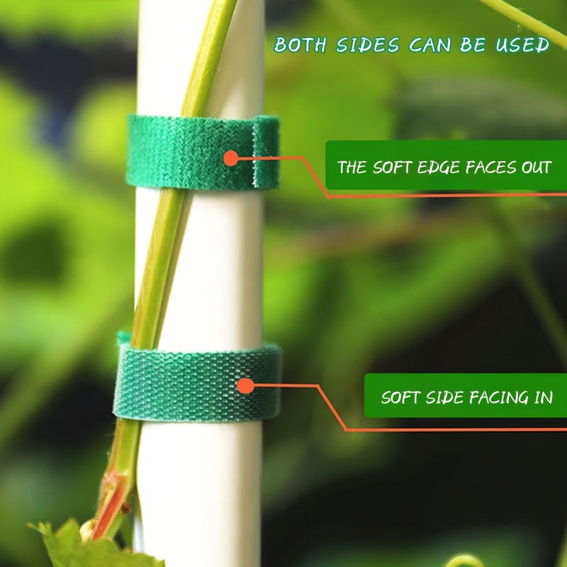 10 Pack Small Garden Magic Ties Adjustable Plant Support For Bundling Branch Fixing Balcony Beautification Flower Pot Accessories Reusable Nylon Zip Ties 39.4 Inches Per Roll - Image 2