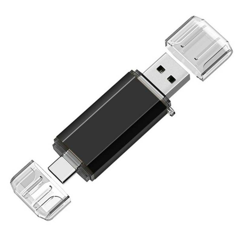قرص USB دوار ثنائي الواجهة عالي السرعة Type-C، قرص USB مزدوج الاستخدام للهاتف المحمول والكمبيوتر، 64 جيجابايت بسعة كبيرة وسرعة عالية. - Image 1