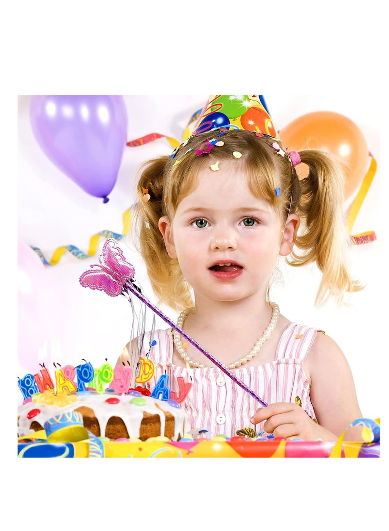 Zikra Butterfly Decor Fairy Stick Party Supplies Fairy Princess Wand Colorful Party Photo Props Birthday Party Decoration Baby Shower Decor Tea Party Favor Garden Party Favors Decor (Style 5-10PCS) - Image 2