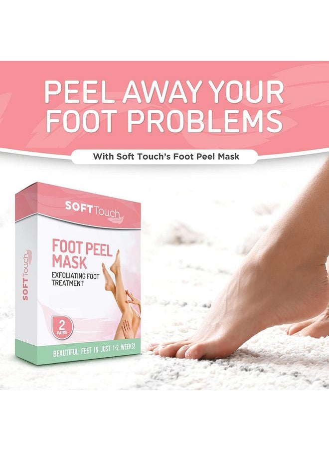Soft Touch Soft Touch Foot Peel Mask - Pack of 2 Feet Peeling Masks for Dry, Cracked Heels & Calluses - Exfoliating Foot Mask Peel for Baby Soft Skin (Original)  - Image 2