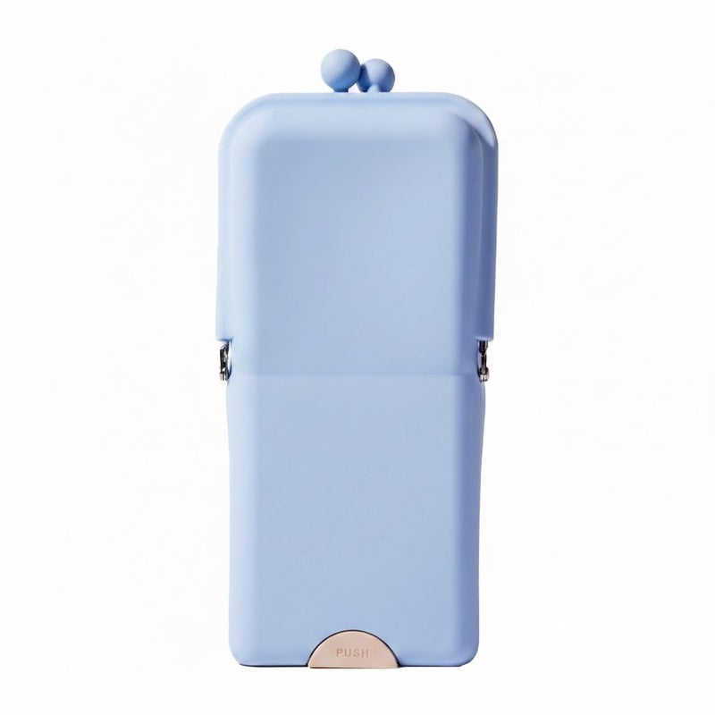 APT 1101 Makeup Brush Holder Travel Cosmetic Bag with Suction Base, Portable Cosmetic Organizer for Travel & Home, Organizer for Brushes, Beauty Tools & Accessories (Cloud Blue) - Image 1