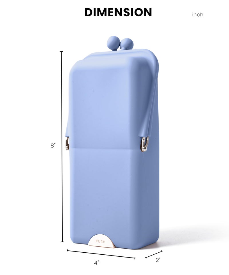 APT 1101 Makeup Brush Holder Travel Cosmetic Bag with Suction Base, Portable Cosmetic Organizer for Travel & Home, Organizer for Brushes, Beauty Tools & Accessories (Cloud Blue) - Image 4