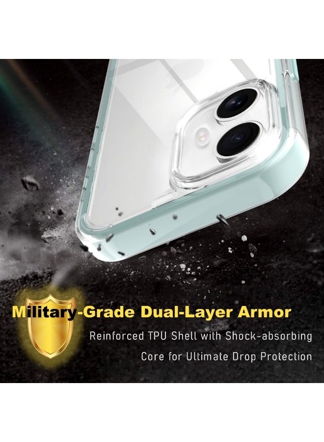 Clear Color Case for iPhone 16 – Shockproof Soft TPU Bumper Frame with Flexible Transparent Back, Aesthetic Crystle Pastel Design, Stylish Phone protector for girls (Lime Blue) - Image 5