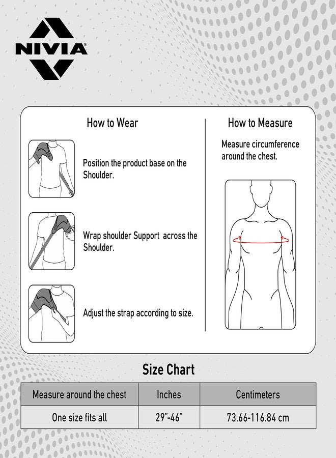 Nivia Shoulder Support for men and women, adjustable neoprene shoulder brace with breathable compression for pain relief, inflammation control and sports recovery - Image 2