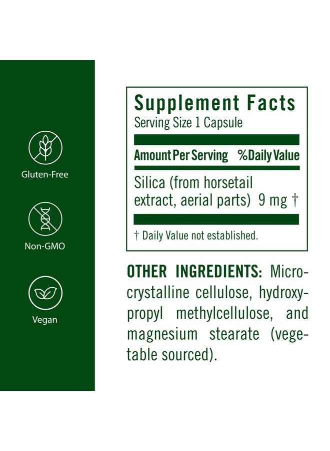 FloraSil 90 Veg Capsules - Silica Supplement with Horsetail Extract for Healthy Hair, Skin, and Nails* - Supports Collagen Formation - Image 2