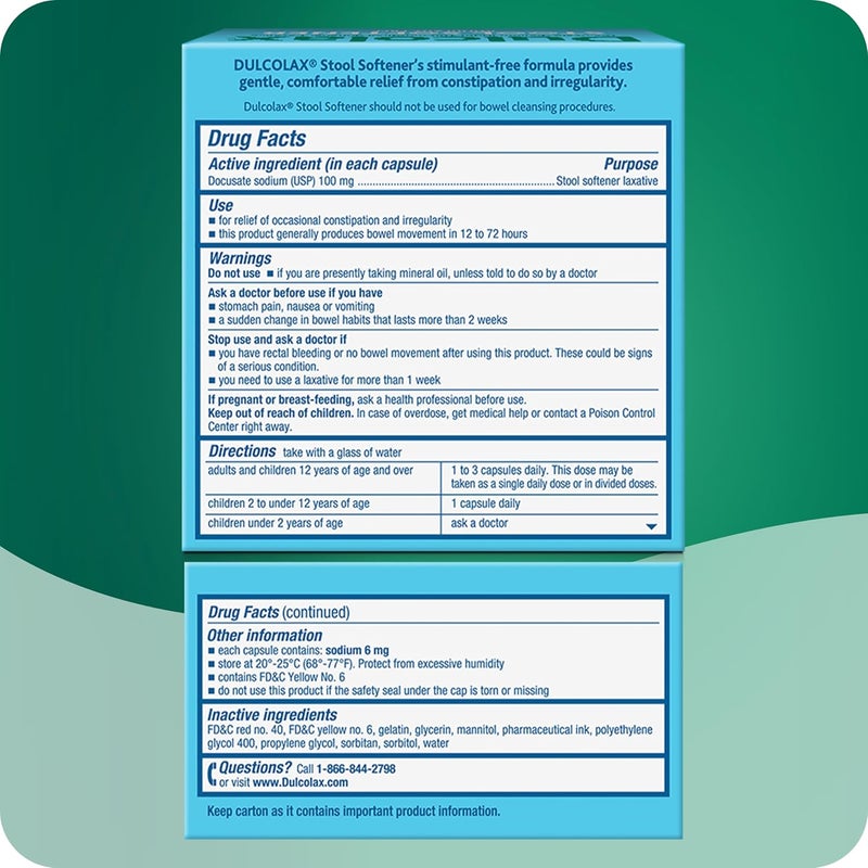 DULCOLAX كبسولات جل ملين دولكولاكس لتليين البراز 100 حبة ولبوس جليسرين فليت لتخفيف الإمساك 50 حبة - Image 4