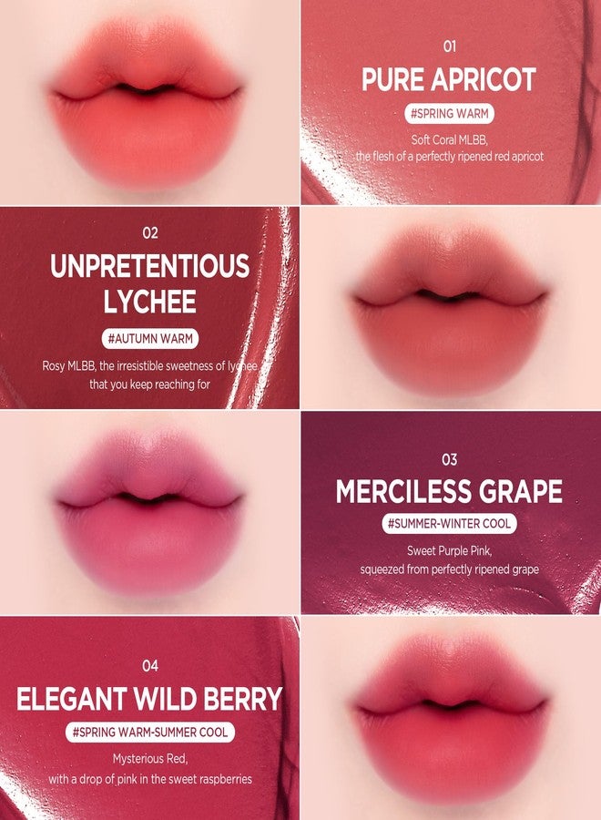 lilybyred تلوين الشفاه المخملي من ليليبايريد مود لاير | صبغة شفاه كورية غير لامعة، قوام مخملي كريمي، تأثير ضبابي ناعم، صبغة عالية، مقاومة للتلطخ، تدوم طويلاً، 0.14 أونصة (04 توت بري أنيق) - Image 5
