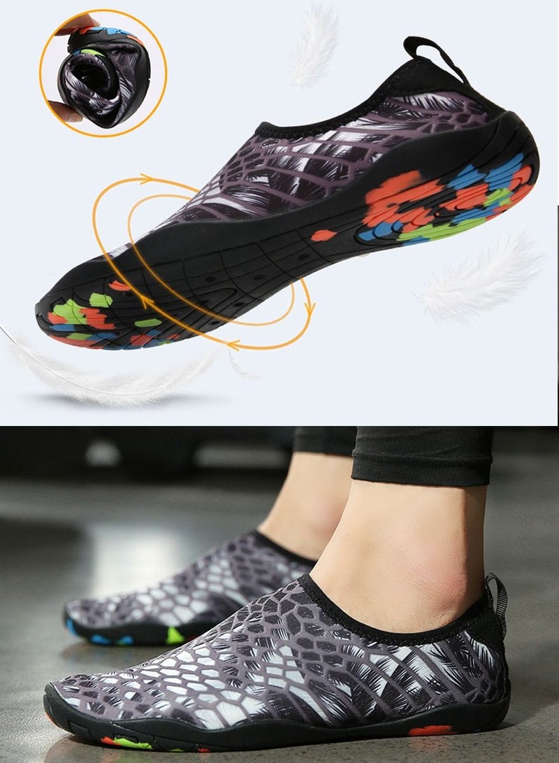 ISHWAZ Excellent Water Sports Shoes, Swimming Shoes Diving Shoes Beach Shoes Surfing Sneakers, Quick Dry, Comfortable Aqua Footwear, Perfect for Swimming, Beach, Pool, River, Yoga, Boating, Outdoor, Hiking  - Image 4