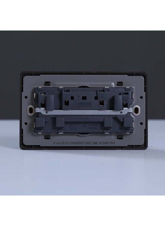 milano Danube Home - Milano 13A 2 Gang Socket With Neon Sl  - Image 3