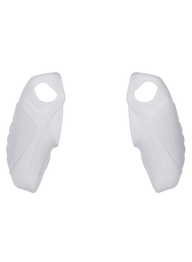 playvital Guardian Edition Ergonomic Soft Controller Silicone Case Grips For Ps5 Compatible With Charging Station Rubber Protector Skins With Thumbstick Caps For Ps5 Controller Clear White - Image 2