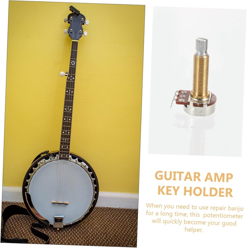 Abaodam 4pcs Banjo Audio Potentiometer Volume Control Long Shaft Guitar Key Holder - Image 5