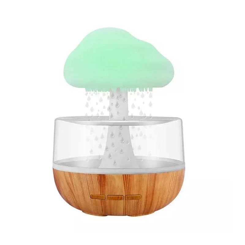 GAMAHA House Rain Cloud Humidifier Water Drops Mushroom 7 Colours Sound of Water Drops Essential Oil Diffuser USB Night Light Aromatherapy Rain Cloud Diffuser for a Relaxing Mood - Image 1