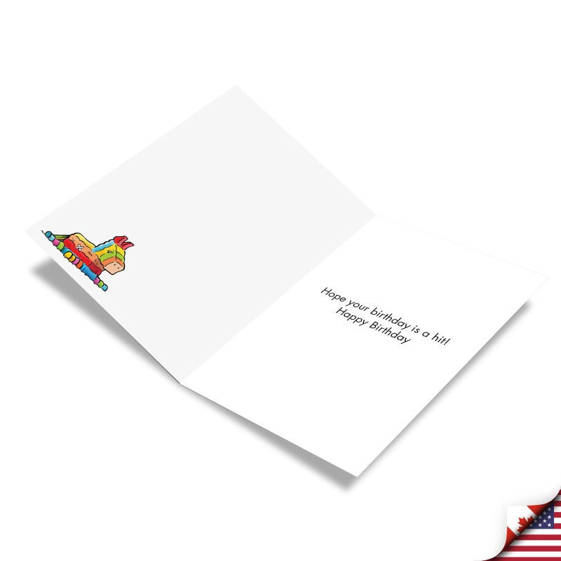 NobleWorks - 1 Funny Birthday Card Cartoons - Hilarious Comic Humor, Notecard with Envelope - Pinata Therapy C9325BDG - Image 2